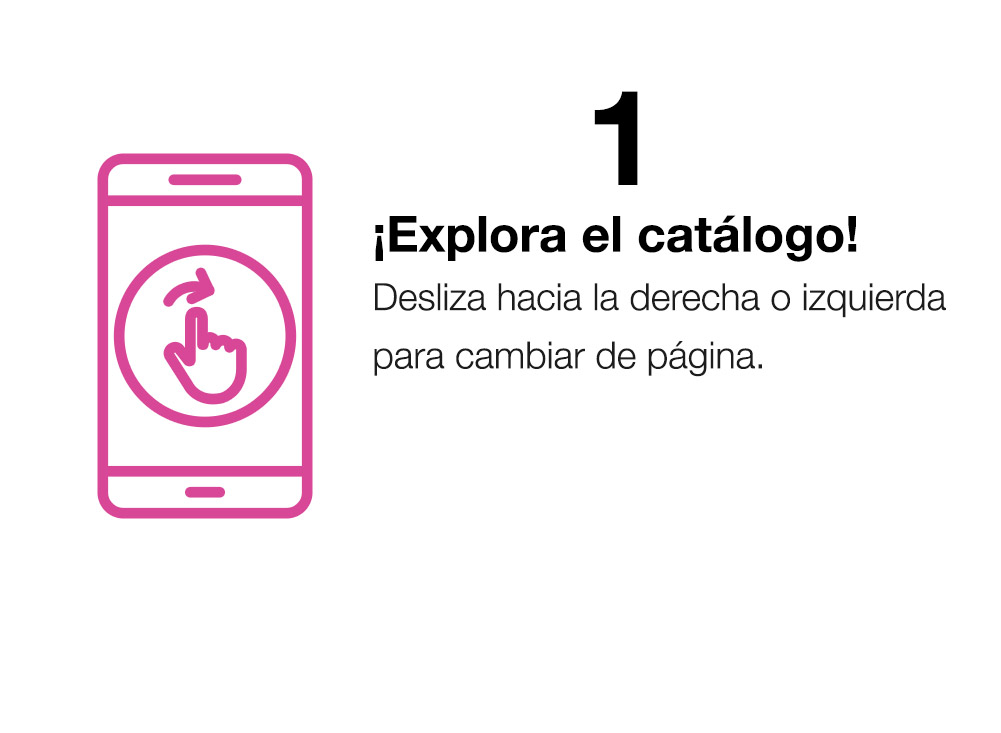 ¡Explora el catálogo! Desliza hacia la derecha o izquierda para cambiar de página